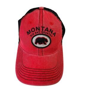 Montana Big Sky NWOT Legacy Brand hat Truckers Hat. Snapback. Adjustable RednBlk